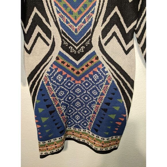 Flying Tomato Women's Three-Quarter Sleeve Geometric Printed Knit Dress Sz M - Picture 10 of 14